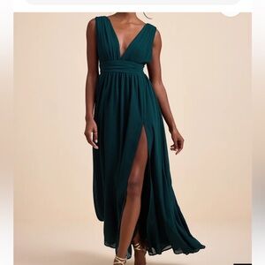 Lulu's Heavenly Hues Emerald Green Maxi Dress